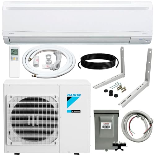 Daikin 24,000 LV Series 19.5 SEER2 Ductless Mini Split Heat Pump System w/Maxwell All-Inclusive 15' Installation Kit and Wall Mounting Bracket (230V)