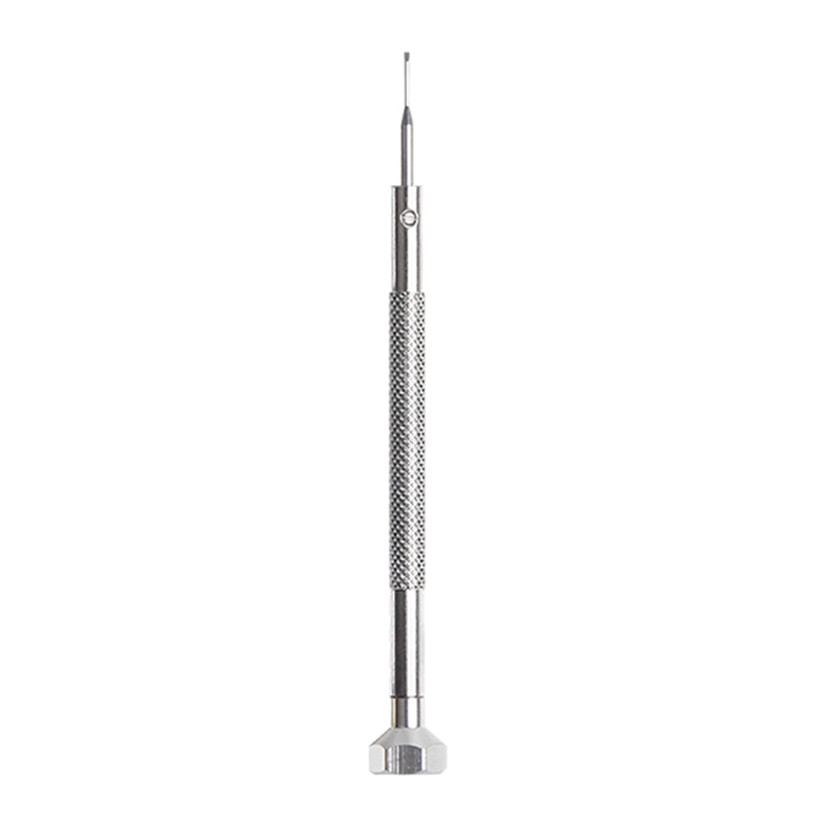 Tsophreniq 0.6Mm Flathead Professional Miniature Crosses Screwdriver Alloy Steel Head Ergonomic Nonslip Handle For Watch Glasses Repair Tasks Tool Steel Multifunctional Miniature