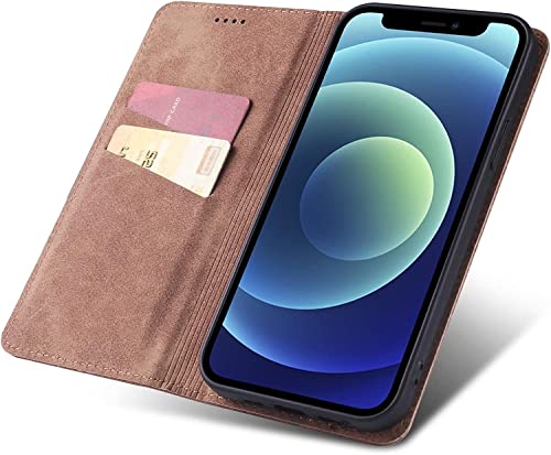 Étui portefeuille iPhone 13 Pro Max étui magnétique marron - 4