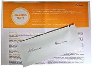 5 x Home Urine Diabetes Tests Each Strip Screens for Ketones & Glucose (5 per foil)