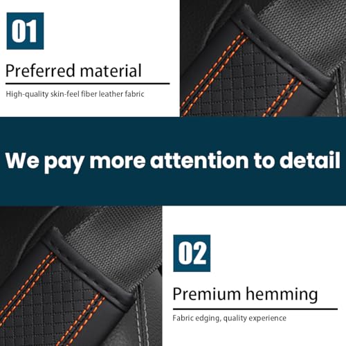 Image of Osilly Car Seat Belt Pads, 2 Pack Fiber Leather Seatbelt Shoulder Strap Covers, Comfort Driving & Protect Your Neck, Universal Safety Strap Cover for Auto SUV Truck Airplane Backpack (Black /Orange)