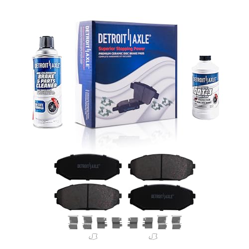 Image of Detroit Axle - Front Ceramic Brake Pads w /Hardware Replacement | for Honda Odyssey Acura MDX - 4pc Set