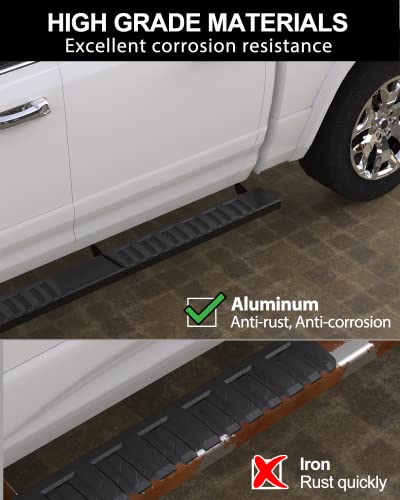 Kybolt 6.3 Inches Running Boards Compatible With 2015-2023 Ford F-150 Supercrew Cab (4 Full-Size Doors), 2017-2022 Ford F-250 F-350 Super Duty Crew Cab Aluminum Side Steps Nerf Bars #TOP4