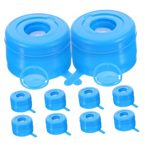 ARTSEWPLY 10 Piezas Unidades Tapas Reutilizables para Botellas de Agua Tapa de Garrafa Resistente y Hermética Recambio para Depósitos y Jarras Color Azul Diseño Reforzado y Fácil de Ajustar
