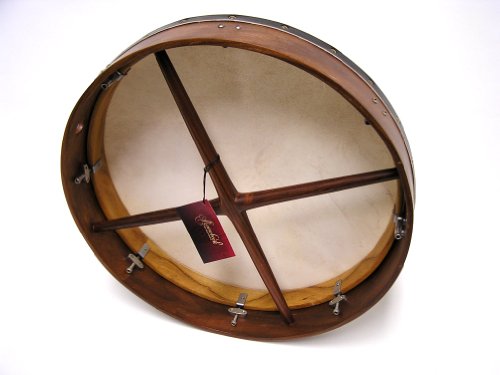 Bodhrán 18 avec système d'accordage précis et cadre en palissandre robust