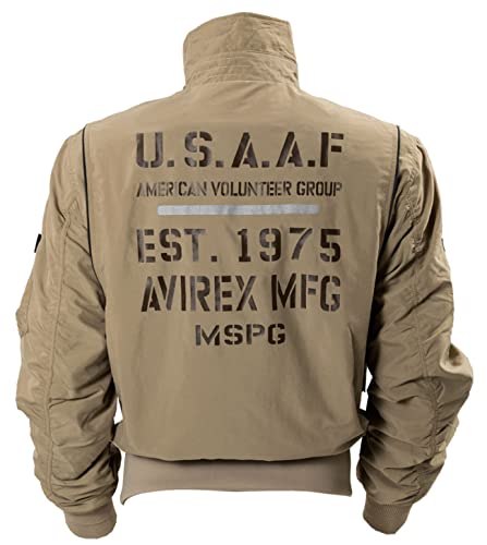 [MS.PG] A2K1002 AVIREX CWU-36P WIND BREAK FLIGHT JACKET ArbNX EChuCNtCg oCNWPbg (2XL, Th)