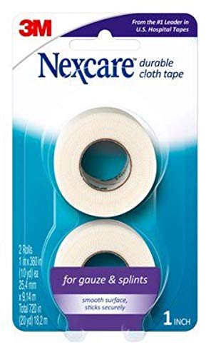 Nexcare Tape, Durable Cloth, Value Pack 2, 1 Inch X 10 Yrds Each Roll, (Pack of 4) 80 Yards Total