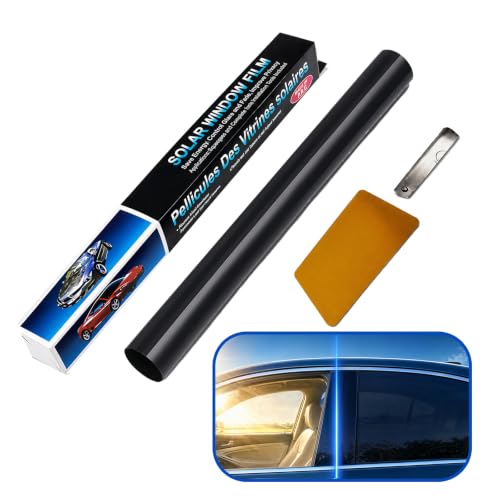 Film teinté pour voiture - 75 cm x 3 m - Film teinté - Film de protection solaire autocollant - Protection UV et IR - Contre la chaleur et l'éblouissement -...