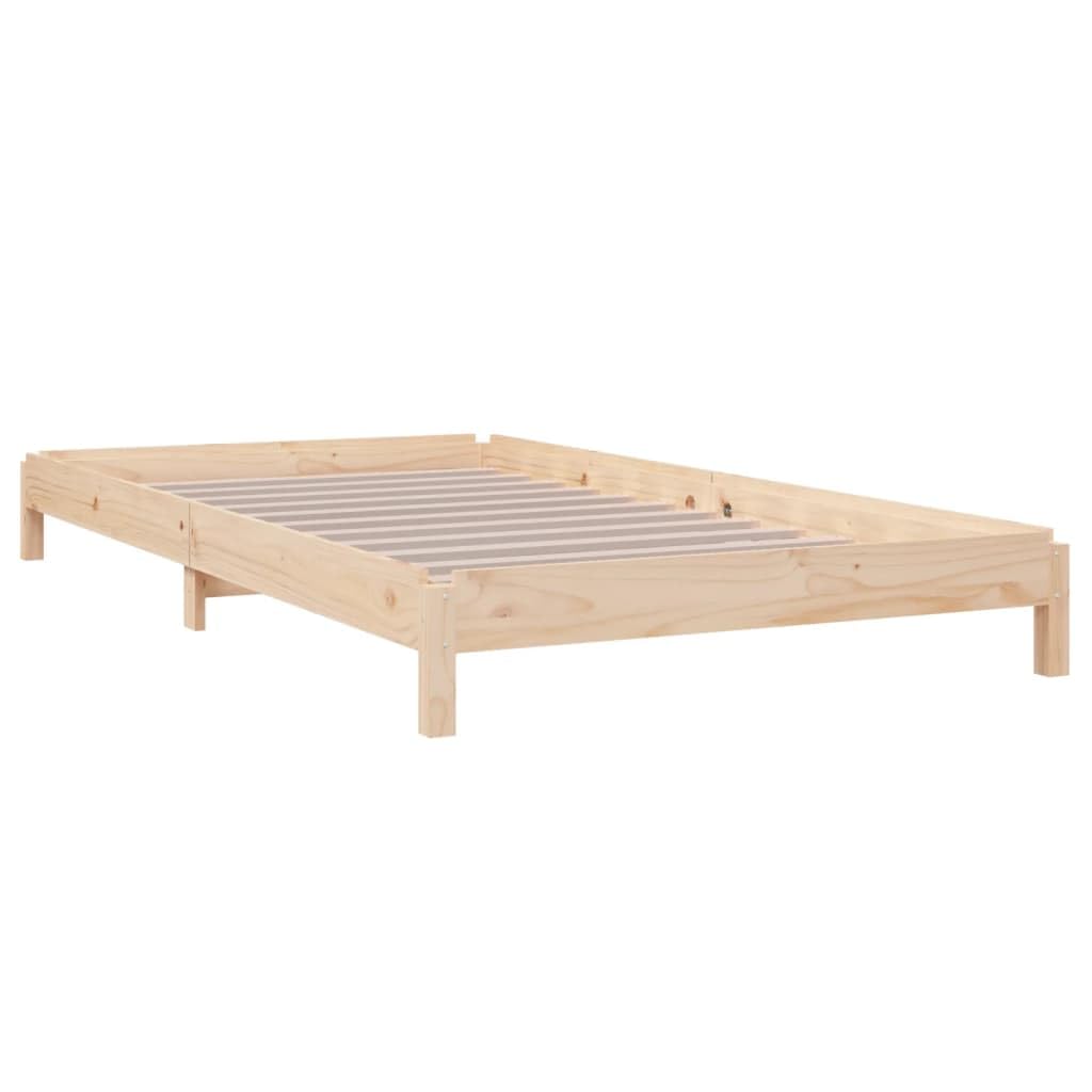 Massives Kiefernholz Stapelbett stabil stapelbar 100x200 cm Braun