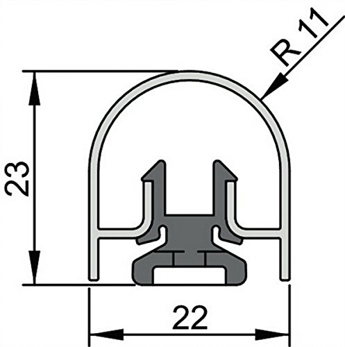 Perfil de protección BU iup-22 K de 1355 mm para banda de 22 mm