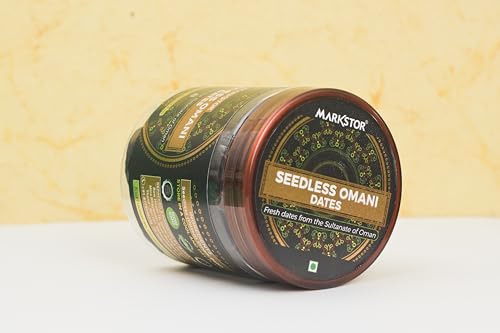 Image of MARKSTOR Seedless Omani Dates (Khajoor /Khajur) -300 Grams - Premium Selection - No Cholesterol No Added Sugar Dates Dry Fruits, fresh
