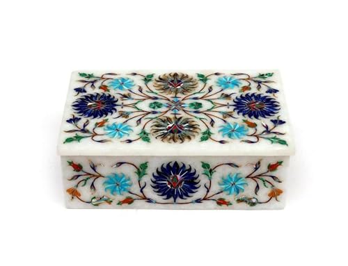 Boîte décorative marbre blanc style indien vintage pour votre salon - 3