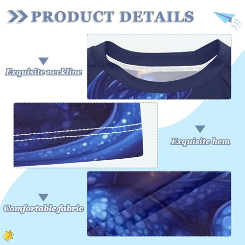 Cartoon Dragon Royal Blue Bathing Suit Kids UV Protection Football Shirt Swimwear Beach Tops 3T3
