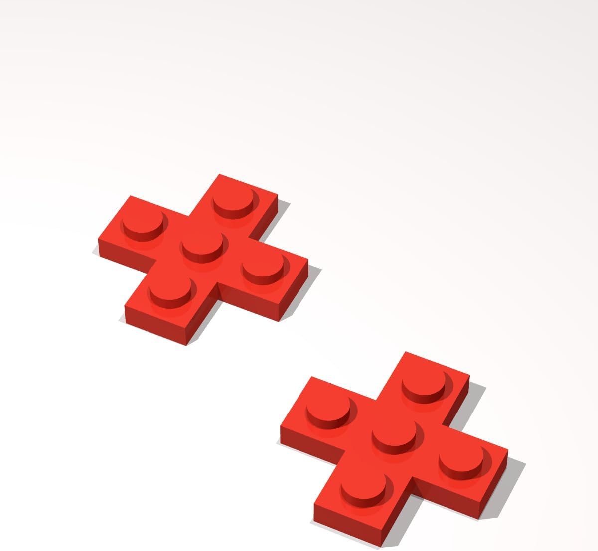 Classic Building Plate Bulk, Modified 3x3 Cross 200 Piece, Compatible with Lego Parts and Pieces:(Color:Light Gray)