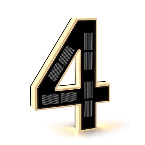 CARPESUN Solar Hausnummer Beleuchtet für Außen Wasserdicht, Beleuchtete...