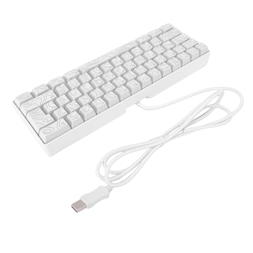 Clavier de jeu mécanique compact blanc 61 touches RVB filaire