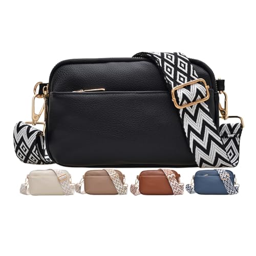 Crossbody Bags for Women, Vegan Leather Shoulder Handbags，Purses for Women with Adjustable Wide Strap - Main Image