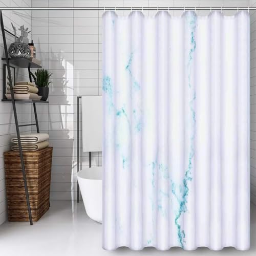 Rideau douche 140x180cm polyester imperméable rideaux douche tissu bleu