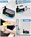 Hand and Dish Soap Dispenser Set for Kitchen, Dual Soap Dispenser with Sponge Holder, 3-in-1 Countertop Soap Pump Dispenser for Kitchen Sink, Useful Kitchen Gadgets - Black