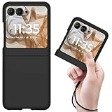 Motorolaに適合する Moto Razr 50S / 50 / 60 / 60s / 60D 全適用 ケース ストラップ ハード razr50d M-51E docomo Razr60d M-51F バンパー カバー モトローラ レーザー 50 スマホケース 【GoKIGIoD】 肌感 バンパー 可愛い 携帯カバー 薄型 磁石無し ブラック