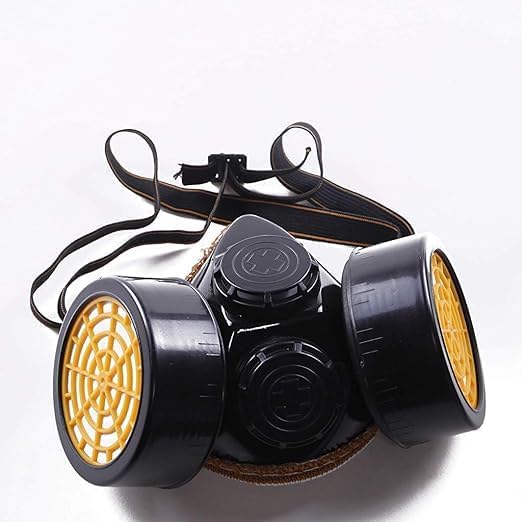 YEKDA Anti-dust Chemical Safety Face Mask Double Respirator spray paint Industrial safety work protective antigas reusable np306 activated carbon filter half face gas mask respirator (Respirator Mask) 2