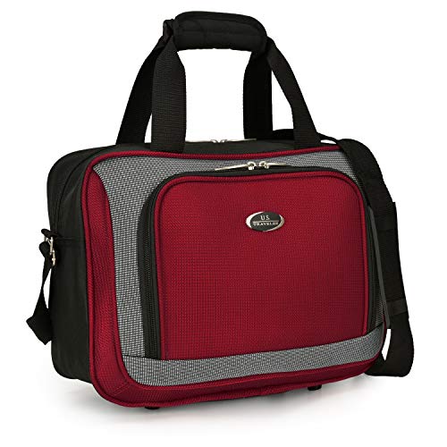 U.S. Traveler New Yorker 4-Piece Lightweight Expandable Rolling Luggage Set in Deep Red