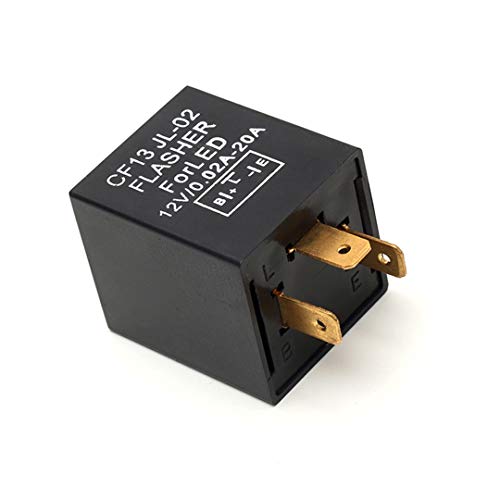 3 Pin Turn Signal Flasher Relay, Fits LED Electronic Turn Signal &…