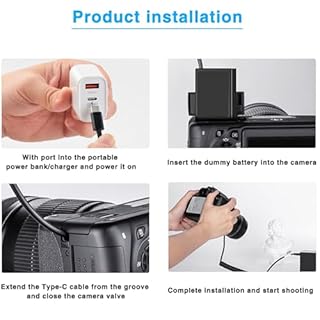 Batmax USB-C NP-FW50 NP FW50 Dummy Battery Compatible with Sony ZV-E10, Alpha A6500 A6400 A6300 A6100 A6000 A5100 A5000 A7II A7SII A7RII A7 A7S A7R RX10 II III IV NE Cameras