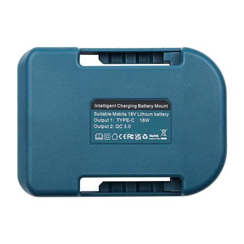 VOANZO Für Makita 18V Lithium-Ionen-Akku mit USB-Telefon-Stromquelle Ladegerät-Adapter mit Typ-C-Schnellladeständer (nur Adapter)