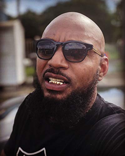 Topgrillz 18K Gold Plated Hip Hop Custom Fit Teeth Grillz Set Caps With 4 Silicon Molding Bars (Gold 6 Fangs) #TOP3