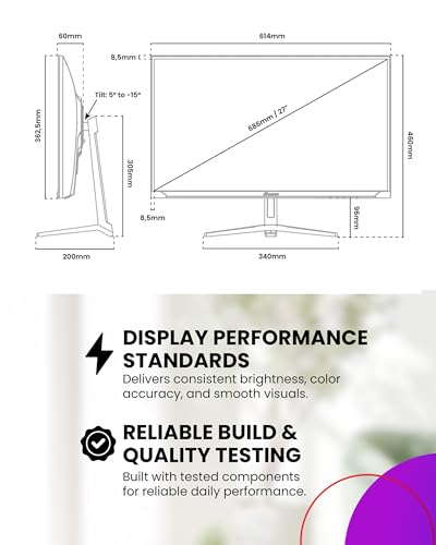 Image of Arozzi Gaming Monitor Nova 27 inch IPS 180Hz - Computer Monitor QHD 1440p - Adaptive Sync, HDR10 & Flicker Free Display - 100% sRGB Color Accuracy - PC & Console Ready - Forest Green