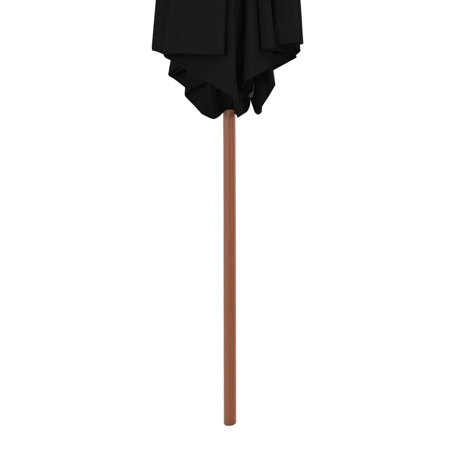Tidyard Ombrellone Da Giardino In Legno 200x244 Cm - Parasole Da Esterno Con Palo In Bambù, Copertura Antivento E Antivento, Perfetto Per Spiaggia, Terrazzo E Piscina