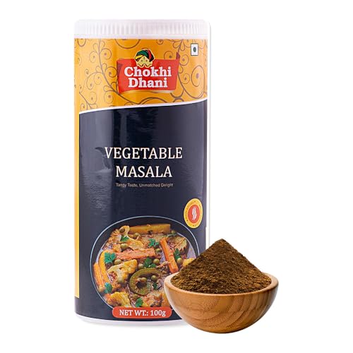 Image of Chokhi Dhani Vegetable Masala 100g | Mixed Veg Curry Masala Powder | All-Purpose Sabzi Masala | Authentic Indian Spice Blend for Gravy & Dry Dishes | Homemade Style | No Preservatives