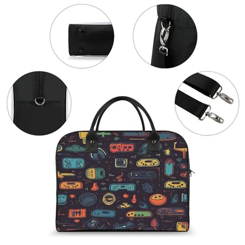 Maletín ligero para laptop con patrón de videojuegos miniatura 6
