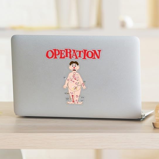 CafePress Operation Game Board Medium Die Cut Sticker, 5.75" x 5.75" Clear