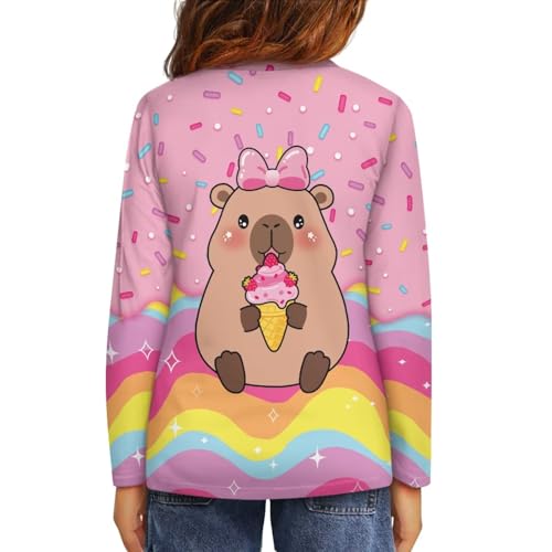 Image of Kids Long Sleeve Shirts for Girls 3-16 Year Old Cute Clothes for Teen Girls Casual Workout Tops