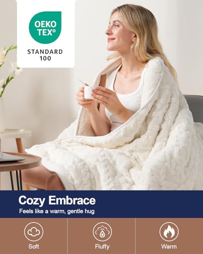 Image of Super Fuzzy Soft Sherpa Fleece Weighted Blanket, 15 lbs Dual Sided Fluffy Heavy Weighted Blankets for Adults - No Bunching with Double Layers of Soft Inner Lining (60 inchx 80 inch, 15 Pounds)
