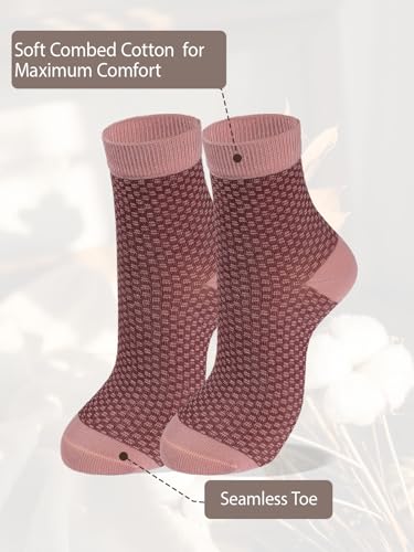 2 Pack Womens Fashion Cotton Rich Mid Crew Socks Size 7-102