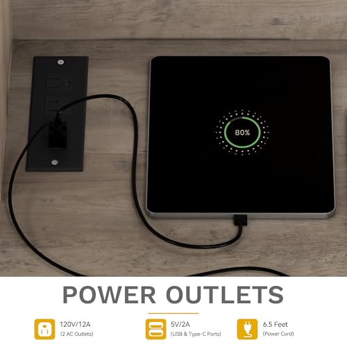 DWVO 71''H Kitchen Pantry Cabinet with Drawer, Doors, Goblet Holder, Wine Rack for Storage, Pantry Cabinet with Power Outlet for Kitchen & Living Room (Grey Oak)