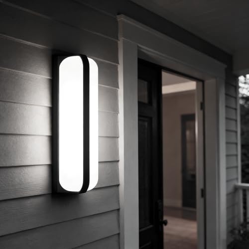 Image of Kawell 24W 2880LM LED Wall Sconce, IP65 Waterproof Up Down Outdoor Wall Light, Modern Hardwired Porch Light Fixture for Patio Living Room Hallway Stair, 6000K