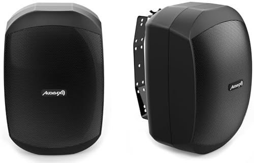 Audibax Ovo 6 Black Pareja de Altavoces Pasivos Pared 6 Pulgadas 100v / 8 Ohm IP65