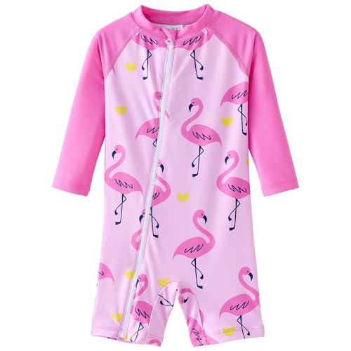 Image of UMELOK Baby Girl One Piece Swimsuit Infant Rash Guard Bathing Suit