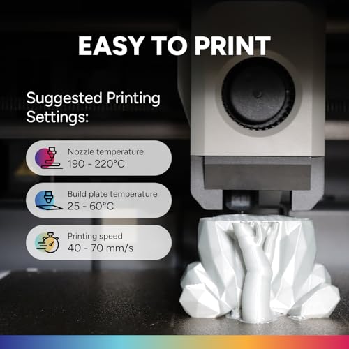 Image of OVERTURE 2KG Bundle PLA Plus (PLA+) Filament 1.75mm, Stronger & More Durable, Professional Toughness 3D Printer Filament 1kg (2.2lbs) 2 Pack, High Precision + /- 0.02mm, Tangle-Free (White 2-Pack)