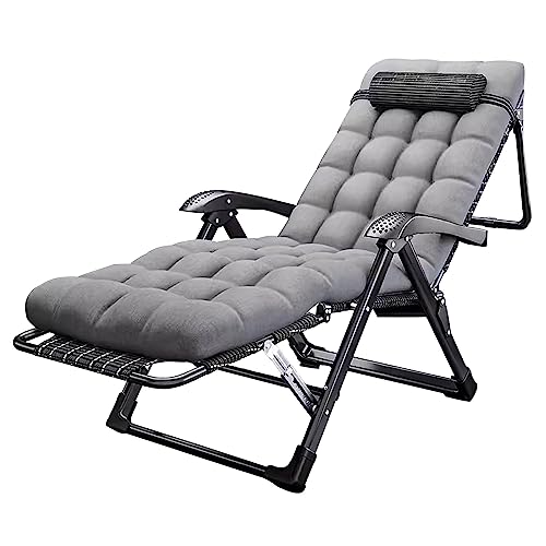 Folding Chair - table Portable Recliner with Adjuble Headrest, Soft Removable Cush, Ideal for Outdoor Relaxat, Camping, Beach & Patio Use