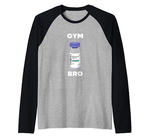 GYM BRO TREN TESTOSTERONE NATURALE BRO GYM Rat Maglia con Maniche Raglan
