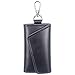 Produktbild Fodlon Schlüsseltasche Auto Schlüsseletui Leder 6 Schlüsselhaken NFC Schutz Schlüsselmäppchen (Schwarz)