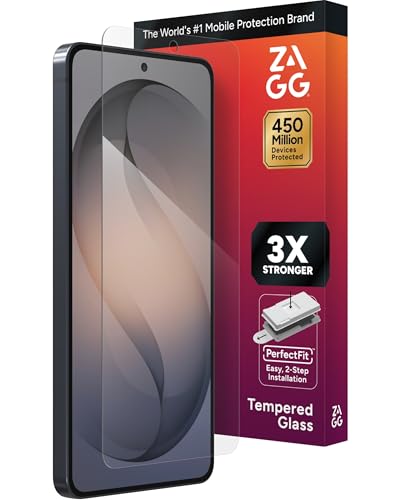 ZAGG Glass+ Samsung Galaxy S26 Ultra Screen Protector - Impact & Shatter Protection 3x Stronger Tempered Glass Fingerprint Scanner Compatible Scratch Resistant InvisibleShield Easy Installation