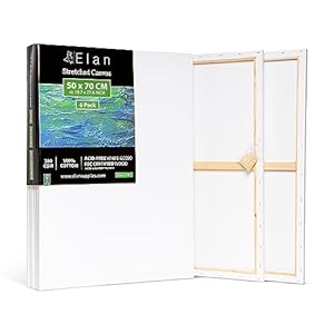 Elan Keilrahmen Leinwand 50x70, 6-er Set