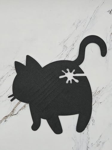 Cat Bread Clip – Funny 3D Printed Bag Holder – Cat Shaped Bread Bag Clip – Novelty Kitchen Gadget for Cat Lovers – Quirky Home Decor Gift – 5″x5″ (White Front, Black Back)