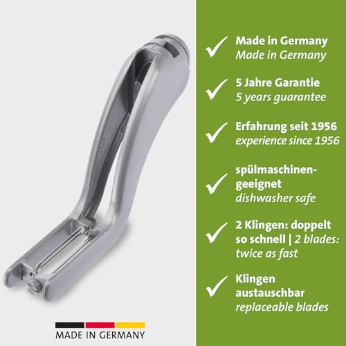 Foto von Westmark Gemüse-Doppelschäler, Spargel-Schäler, Edelstahlklingen, Peel-Star, Aluminium, lebensmittelechte Beschichtung, 60502260, Silber